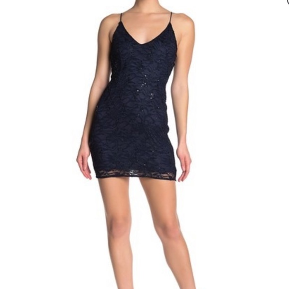 Love...Ady Sequin Lace Party Dress NWT - Picture 1 of 9